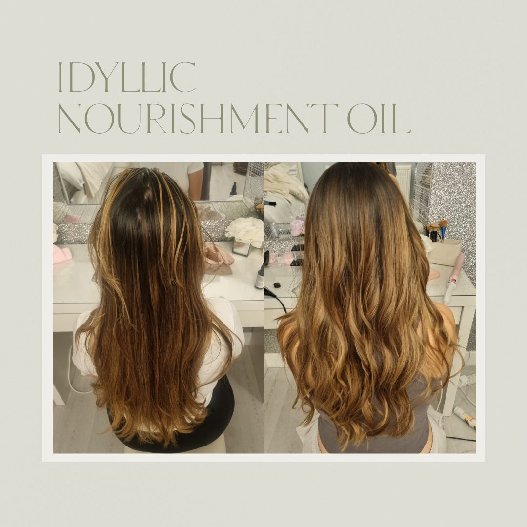 Idyllic hair nourishment oil comparison image